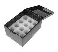 LALAFINA Estuche Compacto de Acrílico Negro 6 Compartimentos Organizador Portátil de Medicamentos Anti-caídas para Medicamentos para Carro Médico de Emergencia y Hospital