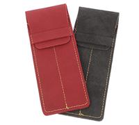 LALAFINA Estuche De Cuero para Bolígrafo 2 Piezas Funda Pluma Estilografica Compacto Protector De Polvo y Rayones