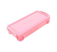 LALAFINA Estuche para Lápices Apilable Organizador De Bolígrafos De Plástico Estuche Pequeño Aula Caja Rígida De Almacenamiento Contenedor De Lápices con Tapa