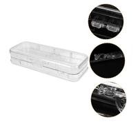 LALAFINA Estuche para Lápices Transparente Doble Capa, Organizador Portátil para Estudiantes, Gran Capacidad, Material Abs Resistente, Uso Escolar y Oficina, Almacenamiento Práctico