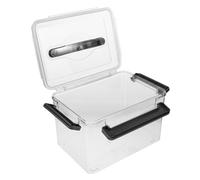 LALAFINA Estuche Rígido para Lentes de Cámara Cierre Lateral y Asa, Caja Transparente de Plástico para Guardar Equipo Fotográfico, Medidas 11,4 X 7,5 X 6,9 Pulgadas, Adecuado para