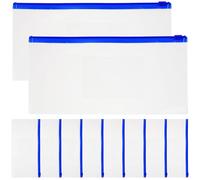LALAFINA Estuche Transparente para Lápices Cremallera Tamaño A6 Pequeño 10 Unidades Plástico Resistente Multiusos y Portátil para Material Escolar y Oficina
