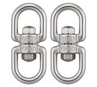 LALAFINA Gancho Giratorio Resistente y Antipellizco 2 Piezas de Acero Inoxidable 4mm-304 Doble Extremo para Cestas Colgantes y Plantas para Jardín y Hogar