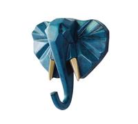LALAFINA Gancho para Arte de Pared Forma de Elefante Azul de Resina, Gancho para Abrigos y Sombreros, Decoración Creativa para Baño o Armario