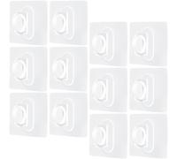 LALAFINA Ganchos Adhesivos para Cocina y Baño 30 Piezas Soporte Pared sin Taladro para Botellas Spray Colgadores Multifuncionales Transparentes Organizador Compacto