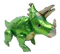LALAFINA Globo Inflable de Dinosaurio Verde de Aluminio Suave y Decorativo para Decoración de Fiesta de Cumpleaños y Puertas