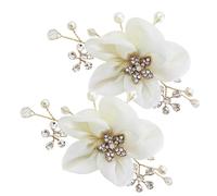 LALAFINA Hebillas para Zapatos de Boda en Forma de Flor de Color Claro Aleación y Gemas de Imitación, Accesorios Decorativos Elegantes para Tacones y Zapatos de Novia, 1 Par