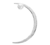 LALAFINA Horquilla Cabello Diseño de Media Luna y Perlas, Accesorio Elegante de Metal para Mujeres y Niñas, Superficie Lisa y Fácil de Combinar para Citas