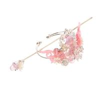 LALAFINA Horquilla Han Rosa de Aleación Detalles Delicados, Tocado Clásico Chino para Adornos Elegantes Cabello, Set de 1 Unidad para Ocasiones Obsequios