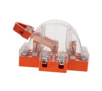 LALAFINA Interruptor de Cuchilla de Doble con LED y Carcasa Transparente de Interruptor de Desconexión para Protección de de Usar Adaptable Diversas