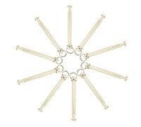 LALAFINA Juego de 10 Remaches Aro Dorado de 3 Mm para Reparación de Abanicos Plegables, Kit Profesional Tuercas para Eje de Ventilador de Mano, Accesorios para Mantenimiento y Reemplazo