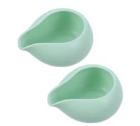 LALAFINA Juego de 2 Jarras de Cerámica para Dispensar Leche y Crema en Color Verde Claro Diseño Europeo Elegante y Superficie Mate Sofisticada para Uso en Casa y Restaurante