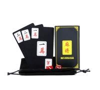 LALAFINA Juego de Cartas de Mahjong de PVC Impermeables, Buena Resistencia y Uso Prolongado, Adecuado para Entretenimiento en Casa y Obsequio