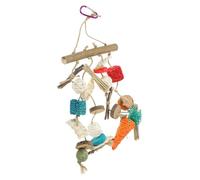 LALAFINA Juguete para Hámster de Madera de Manzana Colgante, Bola de Mimbre para Morder, Cuidado Dental para Hámsters y Conejos, Accesorio Resistente al Desgaste para Jaula, 1 Pieza