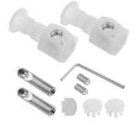 LALAFINA Kit de Tornillos Incluye Llave para Fijación de Asiento de Inodoro Blanco Instalación Fácil y Ajuste Seguro para Uso en Baño Doméstico o