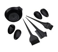 LALAFINA Kit para Teñir el Cabello Negro de Plástico Cuenco Mezclador y Cepillo, Herramientas para Coloración en Casa Diy, Set Completo para Tintes Profesionales