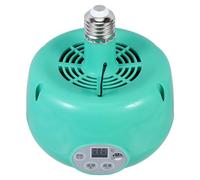 LALAFINA Lámpara de Calor Ajustable para Cría de Pollos Emisor de Calefacción de Plástico Verde Ventilador Calentador Seguro para Aves de Corral y Reptiles Uso en Granjas y Criaderos