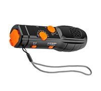 LALAFINA Linterna LED de Manivela Recargable con Radio Portátil y Alarma Sos, Generador Eléctrico Manual Abs con Carga USB para Camping y Viajes