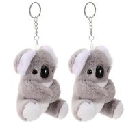 LALAFINA Llavero de Peluche Koala de Dibujos Animados, 2 Unidades, Tamaño Pequeño, Ligero y , Llaveros Lindos, Decoración para Bolso, Mochila y Regalos de Fiesta