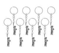 LALAFINA Llavero Patriótico Estatua Libertad 8 Piezas Metálico Colgante Decorativo para Bolso y Llaves Día Independencia Obsequio Souvenirs Fiesta