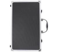 LALAFINA Maleta Protectora Caja de Aluminio Negra, Micrófono Inalámbrico | Organizador de Dos Unidades, Estructura Espuma Interna, para Grabación y Sala de Karaoke