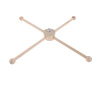 LALAFINA Marco de Carillón de Viento de Madera sin Terminar, Soporte para Campanas de Viento, Kit de Bricolaje para Móvil de Ñiño, Colgador Decorativo para Cuna y Habitación Infantil