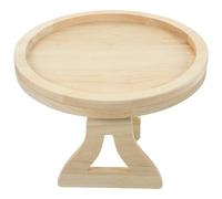 LALAFINA Mesa de Sofá Plegable Redonda de Madera Portavasos para Reposabrazos, Bandeja Multiusos para Bocadillos y Bebidas, Mesa Compacta para Sala y Cama, Organizador Funcional Hogar