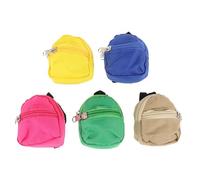 LALAFINA Mini Mochila Monedero Cremallera 5 Piezas Nylon Durable para Monedas y Llaves Uso Diario en Bolsos y Viaje Color Aleatorio