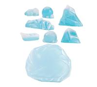 LALAFINA Modelos 3D de Iceberg Ártico 8 Piezas para Decoración de Acuario y Hogar, Figuras Realistas de Pingüinos Miniatura para Paisaje Submarino y Manualidades Creativas
