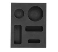 LALAFINA Molde de Grafito para Fundición con Diseño de Cinco Molde para Lingotes de Metal para Plata con Superficie Lisa y Drenaje de Aceite