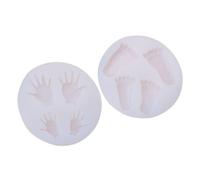 LALAFINA Moldes de Silicona para Hacer Velas Perfumadas para Velas Artesanales 2 Piezas Mini Manos y Pies, Molde Fácil de Desmoldar Kit para Manualidades Creativas en Casa y Viaje