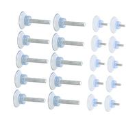 LALAFINA Niveladores Antivibratorios Ventosa De PVC para Patas De Muebles Rosca M5 M6 M8, Soporte Ajustable Transparente para Mesas y Sillas, Pack 32 Unidades para Uso Doméstico