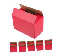 LALAFINA Obsequio y Diseño Simple 12 Cajas de Papel Rojo Gran Capacidad para Recuerdos de Boda y Regalos para Matrimonio