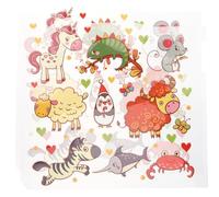 LALAFINA Papel de Transferencia Térmica 2 Hojas de Parches Termoadhesivos de Animales para Ropa Infantil, Camisetas y Almohadas, Fácil de Usar Planchas Domésticas