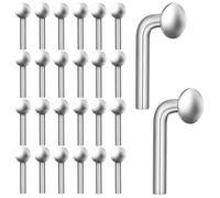 LALAFINA Pasador de Seguridad L Tipo Galvanizado M5, 5 Mm de Diámetro, 100 Unidades, Cerrojo de Hierro Resistente Anticorrosión para Estanterías de Palets, Clips Imperdibles