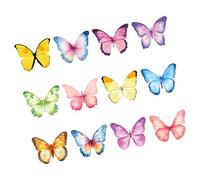 LALAFINA Pegatinas para Notas Adhesivas de Acuarela Diseño de Mariposas Cuaderno de Notas Autoadhesivas Multifunción de 12 Unidades Adecuado para Oficina y Hogar Papel Portátil