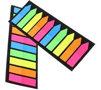 LALAFINA Pestañas Adhesivas de Índice Pet Fluorescentes, 20 Unidades (10 Colores Punta Fina 10 Colores Completos), Marcadores Reutilizables para Libros, Apuntes, Oficina y Material Escolar