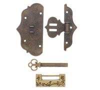 LALAFINA Pestillo de Cerrojo para Cajas de Madera en Aleación de Zinc Cierre Decorativo y Tornillos, Cerradura de Seguridad para Cofres, Joyeros y Muebles Vintage