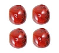 LALAFINA Piedras De Ágata Natural Pulida 4 Piezas 3-4 Cm Tamaño Mediano Bandas Irregulares Sardónice Para Decoración Hogar, Meditación y Curación Energética