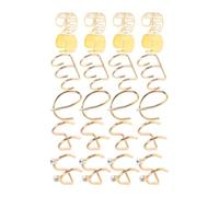 LALAFINA Pinzas Cabello Trenzado y Anillos Pelo en Acero y Aleación de Zinc, Accesorios para Mujeres Que Desean un Peinado Dimensión y Textura