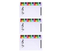 LALAFINA Pizarra de Pentagrama Musical Borrable de Plástico, Tamaño Pequeño, 3 Unidades, Herramienta de Práctica para Enseñanza Musical en Casa y Aula, Tablero Reutilizable para Notas