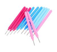 LALAFINA Pluma Ranurada y Aguja de Acero Inoxidable Juego de 16 Herramientas para Quilling de Papel Diseño y Agarre Cómodo para Decoraciones
