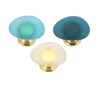 LALAFINA Pomos de Cristal y Aleación de Zinc para Muebles, Tiradores de Cajón Elegantes y Fáciles de Instalar, Resistentes al Óxido, Pack de 3 Piezas para Decoración del Hogar