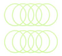 LALAFINA Pulseras de Silicona Luminosas 10 Piezas 2.5mm Verde Fluorescente Elásticas para Mujer, Accesorios de Fiesta y Eventos, Bandas Ajustables Que Brillan Oscuridad