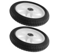 LALAFINA Ruedas de Repuesto de Goma Resistentes para Carros de Compra 2 Unidades Giratorias Compatibles Carritos Utilitarios y Cestas de Lavandería