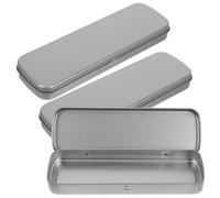 LALAFINA Set de 3 Cajas Rectangulares de Hojalata con Tapa Abatible para Almacenamiento en Casa, Material Resistente y Diseño Creativo para Joyas y Objetos Pequeños