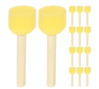 LALAFINA Set de 30 Pinceles de Esponja Redondos para Esponjas para Pintar Infantiles de 3 CM Lavables y Reutilizables Herramientas para Manualidades y Proyectos Artísticos Casa y