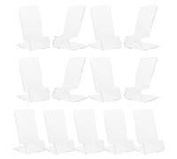 LALAFINA Soporte Transparente para Teléfono Móvil de Acrílico, Soporte de Escritorio Compacto para 15 Piezas, Compatible con Varias Versiones, Adecuado para Oficina, Dormitorio y Cocina
