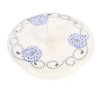 LALAFINA Tapa de Cerámica Resistente al Calor para Tetera, Accesorio Repuesto Redondo para Taza de Té Diseño Floral Retro, Adecuado para Uso Doméstico y Servir Té Elegante