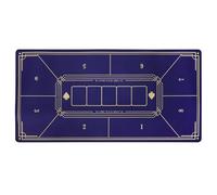LALAFINA Tapete Portátil Azul para Mesa de Póker de Goma 40X80 CM Diseño Impreso Adecuado para Juegos de Azar y Reuniones Temáticas